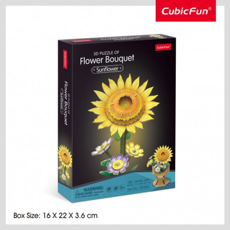 CUBICFUN 3D pusle lillekimp - päevalill