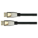 Python DisplayPort 2.0 kaabel nailonpunutisega 1m, must
