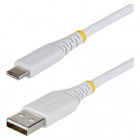 "STARTECH.COM 2m 6.6ft USB-A to USB-C Fast Charging Cable 15W 3A Dual-Layer Braided Nylon/TPE Jacket