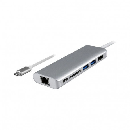 USB-C dokkimisjaam HDMI 4K USB 3.0 / USB 3.2 Gen 1 SD/microSD Gigabit Ethernet