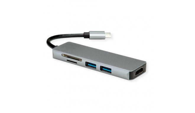 dokkimisjaam USB Typ C 4K HDMI 2x USB3.2 Gen1 Typ A SD/MicroSD