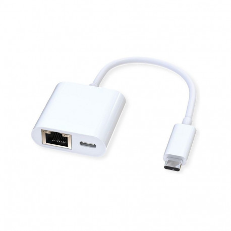 "ROLINE USB 3.2 Gen 2 Typ C zu Gigabit Ethernet Konverter + 1x PD Port 100W"