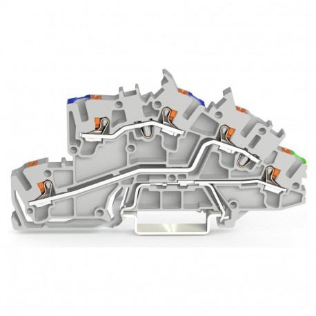 WAGO paigaldusastmeklemm 2203-7646 N/L/PE, maapealne korrus, roheline-kollane, hall