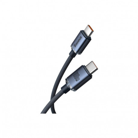 "Crystal Shine USB Type C M/M 100W 1.2m Cable (Black)"