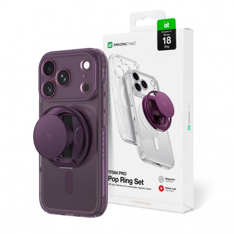AmazingThing Titan Pro Pop Lens Case for iPhone 18 Pro with Camera Cover, Holder and Stand, MagSafe 