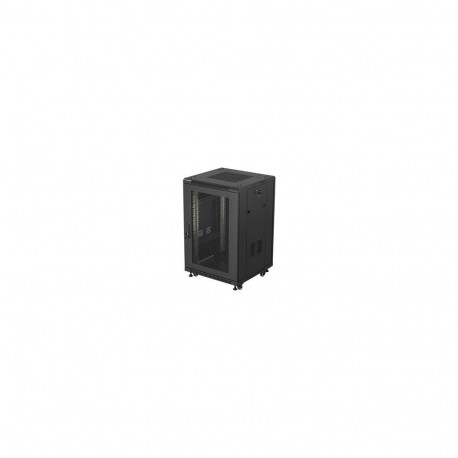 LANBERG rack-kapp 19 inch 18U 600X600 eraldiseisev lamepakendis võrkuksega, must