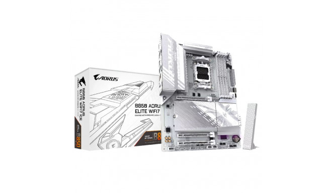 GIGABYTE B850 AORUS ELITE WIFI7 ICE Motherboard - AMD Ryzen 9000 Series CPUs  12+2+1 Phases Digital 