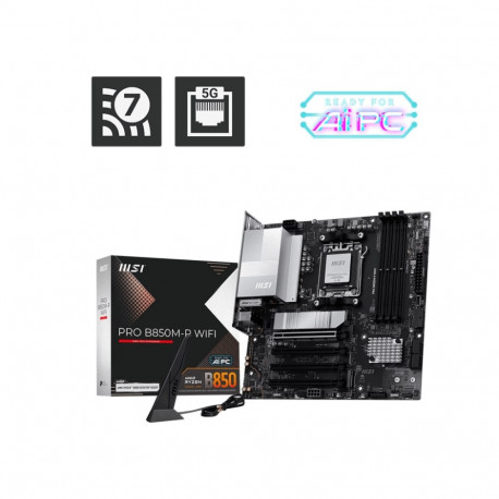 MSI PRO B850M-P WIFI AMD B850 Socket AM5 micro ATX