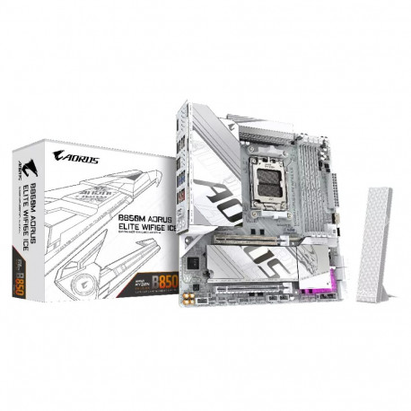 GIGABYTE emaplaat B850M AORUS ELITE WIFI6E ICE AMD Ryzen 9000 seeria protsessoritele 12+2+1-faasilin