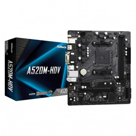 Asrock emaplaat A520M-HDV Socket AM4 micro ATX