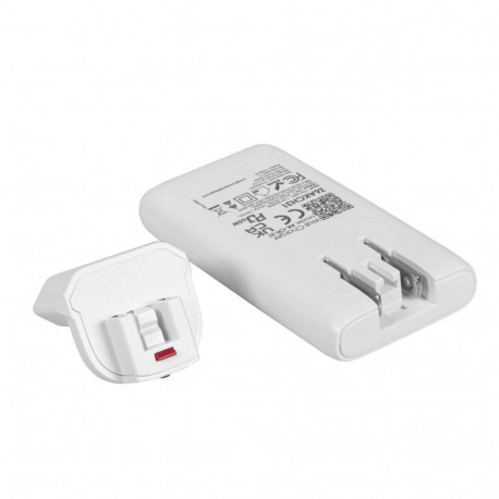 USB Charger - Akyga 65 W USB-C/USB-A GaN Charger White