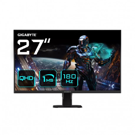 GIGABYTE mängumonitor GS27QA 27" QHD 2560 x 1440 (QHD) 180Hz 1ms 300cd/m2 FreeSync HDR Ready HDMI 2.