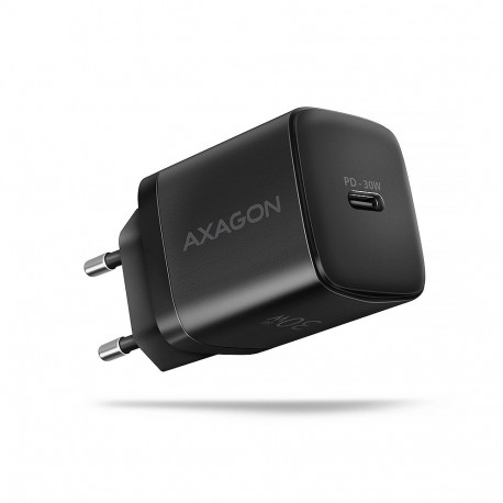 Axagon võrgulaadija ACU-PD30 30W 1x USB-C-port PD3.0/QC3.0/AFC/FCP/Apple, must