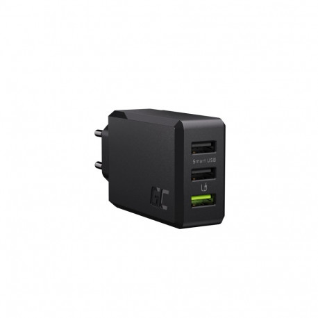 Green Cell mobiilseadme laadija CHARGC03 universaalne AC-kiirlaadimisega siseruumides kasutatav, mus