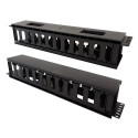 Techly Cable Entry Panel 19" 2U with Cover