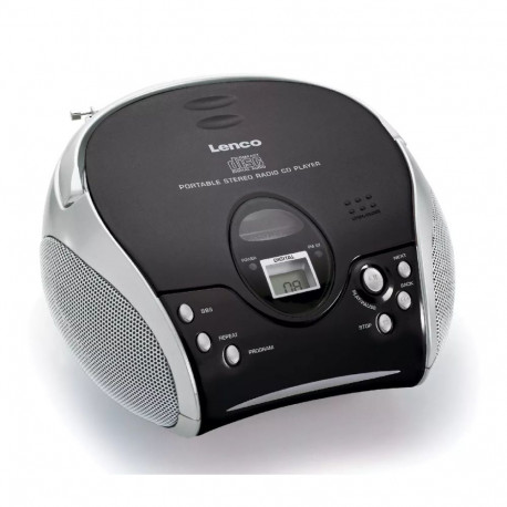 Lenco SCD-24 Digital FM Black  Silver MP3 playback