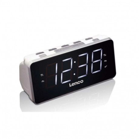 Lenco CR-18 radio Clock Digital Black  Silver