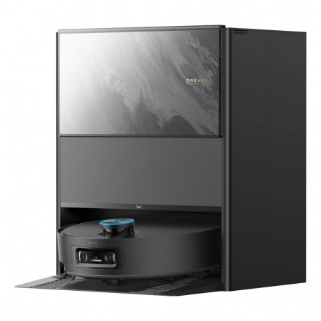 Dreame Aqua10 Ultra Track Complete Black vacuum-mopping robot with cleaning station