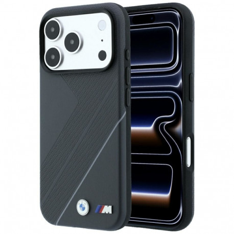 BMW M Tire Track with Silver Line MagSafe Case for iPhone 18 Pro / 17 Pro - Dark Gray