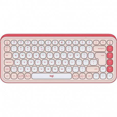 Logitech klaviatuur 920-013073 universaalne Bluetooth QWERTY US International, roosa-valge