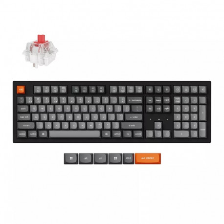 Keychron klaviatuur K10 Max QMK universaalne USB + RF juhtmevaba + Bluetooth, must