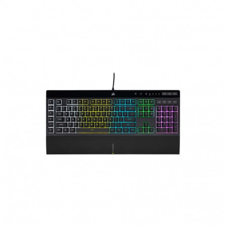 Corsair mänguklaviatuur K55 RGB PRO USB QWERTY USA inglise keel, must