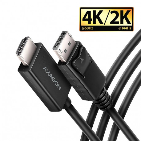 Axagon RVD-HI20C2 DP  HDMI cable 1.8 m  4K/60Hz