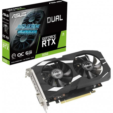ASUS graafikakaart Dual -RTX3050-O6G NVIDIA GeForce RTX 3050 6GB GDDR6