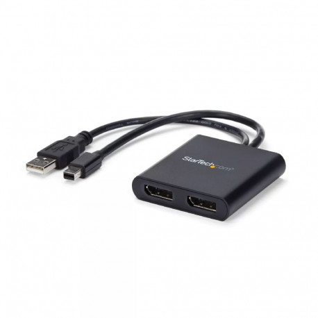 StarTech.com 2-pordiline mitme monitori adapter Mini DisplayPort 2x DisplayPort MST-jaotur kahe 4K 3