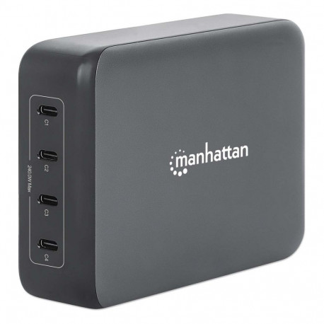 "MANHATTAN 4-Port GaN USB Power Delivery-Ladestation 240W"