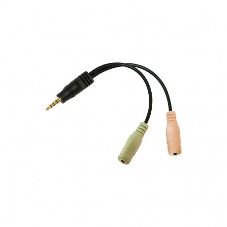 "Audio Klinke 3.5mm 4Pol. > 2x Klink 3.5mm Micro + Headset (ST - BU) Logilink"
