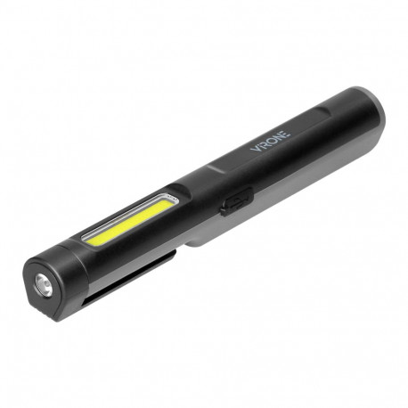 Latarka warsztatowa LED, 5+3W, 300lm+70lm, 600mAh, magnes, klips (12 tk.)
