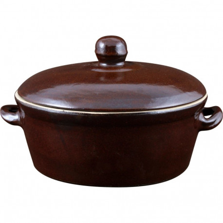 Browin 771006 stoneware crock with lid, 0.8L, 21x17.4x11.7cm, for pickling