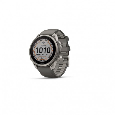 Garmin fenix 9 Pro Solar nutikell, inReach, 47 mm, titaanist korpus ja kivihalli silikoonrihm