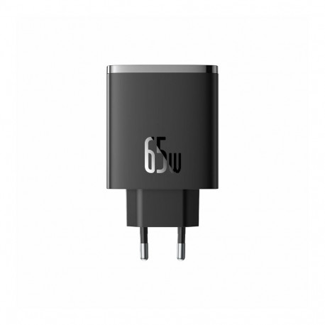 Charger - Baseus 65W 3-Port USB-C & USB-A Fast Charger, Black