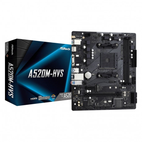 Asrock emaplaat A520M-HVS AMD A520 Socket AM4 micro ATX