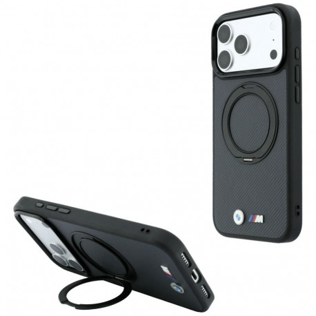 BMW BMW Kevlar Ring Stand 360 MagSafe Case for iPhone 18 Pro / 17 Pro - Dark Gray