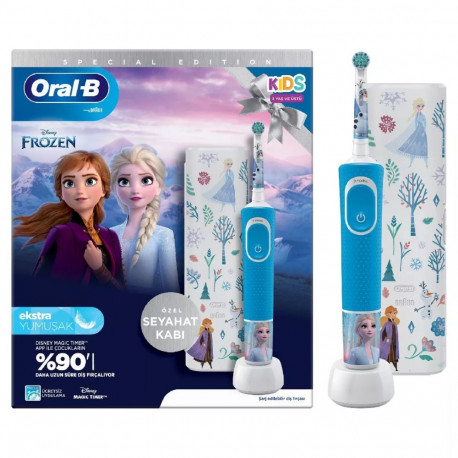 Oral-B laste pöörlev-võnkuv hambahari Vitality Pro Frozen, must-hall