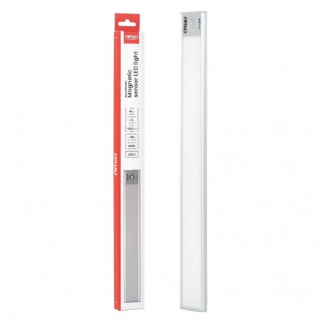 Juhtmevaba LED-lamp liikumisanduriga 2W 1500mAh USB-C 40cm AMIO-04894