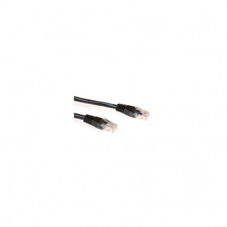 "Black 5 meter U/UTP CAT6A patch cable with RJ45 connectors"