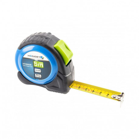 Mõõdulint 5m, 19mm, nailon, 2-poolne, HT4M406 HOGERT