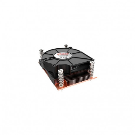 Akasa AK-CC1109BP01 computer cooling system Processor Air cooler 7.7 cm Black, Copper 1 pc(s)