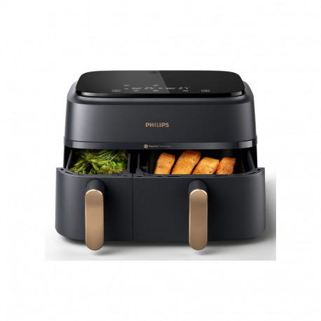 Air Fryer Philips NA352/00 Dual Basket 9L 2750W Black Copper
