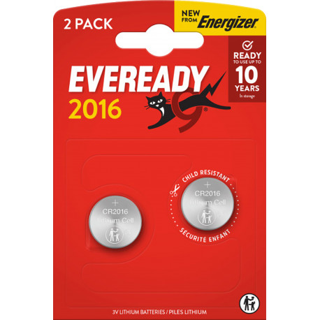 Energizer patarei Eveready Lithium CR2016 BP2