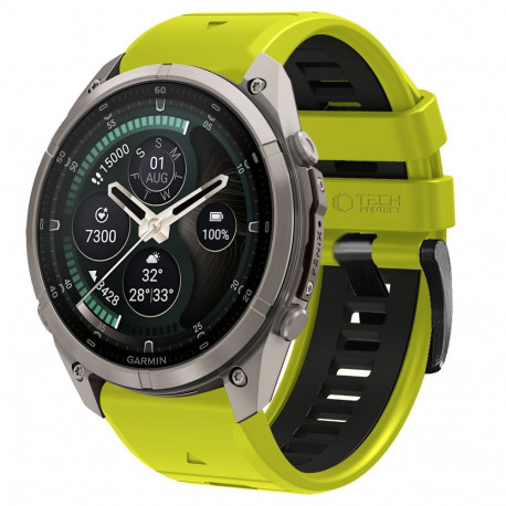 TECH-PROTECT ICONBAND PRO GARMIN FENIX 5 / 6 / 6 PRO / 7 / 8 / 8 PRO / E / 9 / 9 PRO (47 MM) LIME/BL