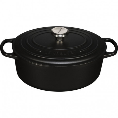 Le Creuset Signature Roaster oval 29cm black Schwarz (21178290000430)