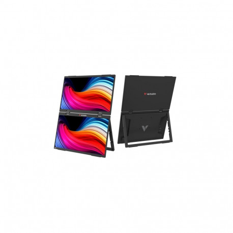 Verbatim 32403 Dual Portable Monitor 15.6'' × 2 IPS FHD 1920x1080 10ms 250cd/m2 60Hz, Black