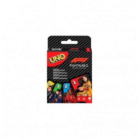 Mattel Games UNO F1 Card Game with Themed Deck & Special Rule for Kids, Adults, Family Nights &a