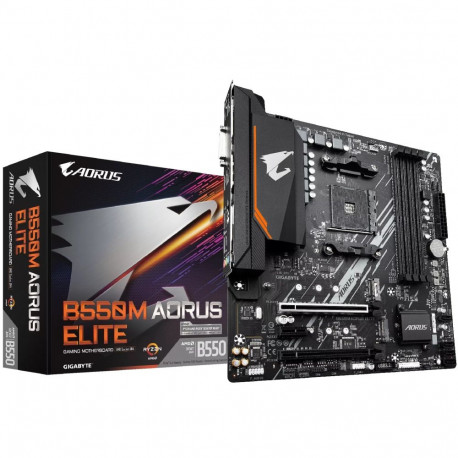 GIGABYTE B550M AORUS ELITE Motherboard - AMD Ryzen 5000 CPUs  5+3 Phases VRM  up to 4733MHz DDR4  1x
