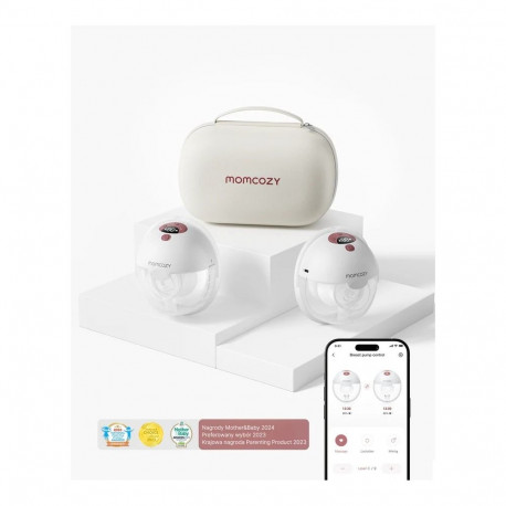 MOMCOZY kantav rinnapump M5 topeltkomplekt, punane